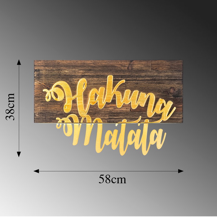 Wallity Hakuna Matata Metal Decor - Gold Wallity Hakuna Matata Metal Decor - Gold